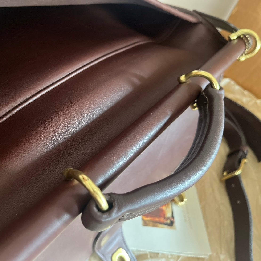 VTG Coach 5266 Pristine Beekman Mahogany Leather Briefcase–No Extra Fees US Only