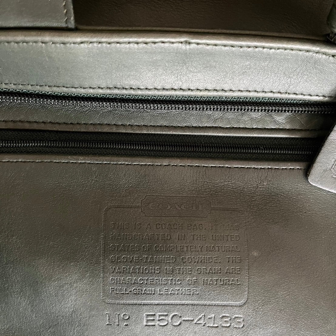 Vintage Coach 4133 Bottle Green Leather Handbag Bag USA – No Extra Fees US Only