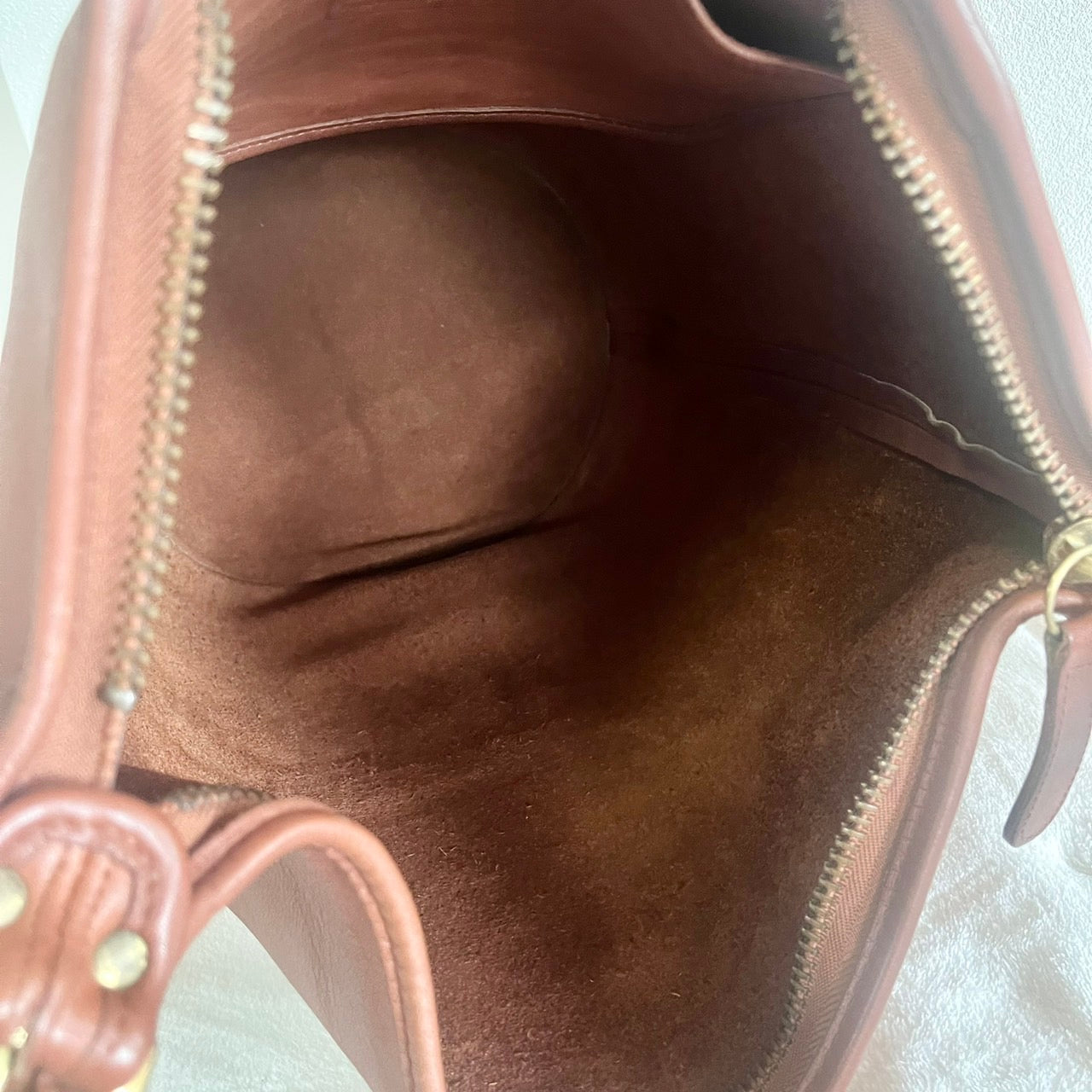 VTG Coach 9085 XL Duffle Sac British Tan Leather Shoulder Bag US No Fees