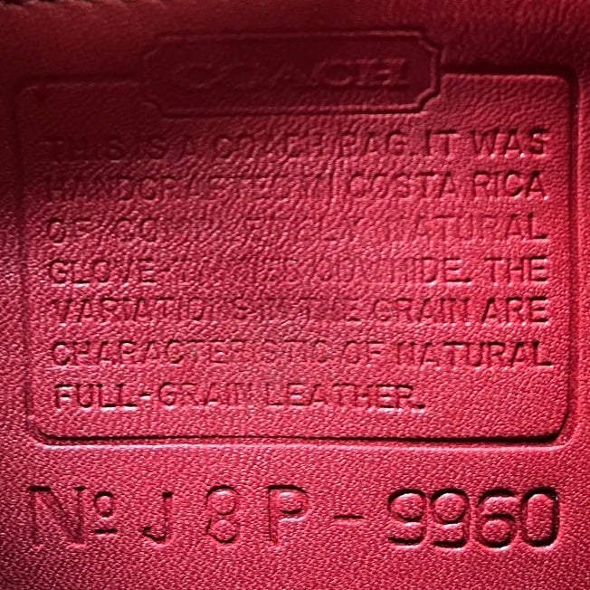 VTG Coach 9960 Red Leather Turnlock Drawstring Backpack – No Extra Fees US Only