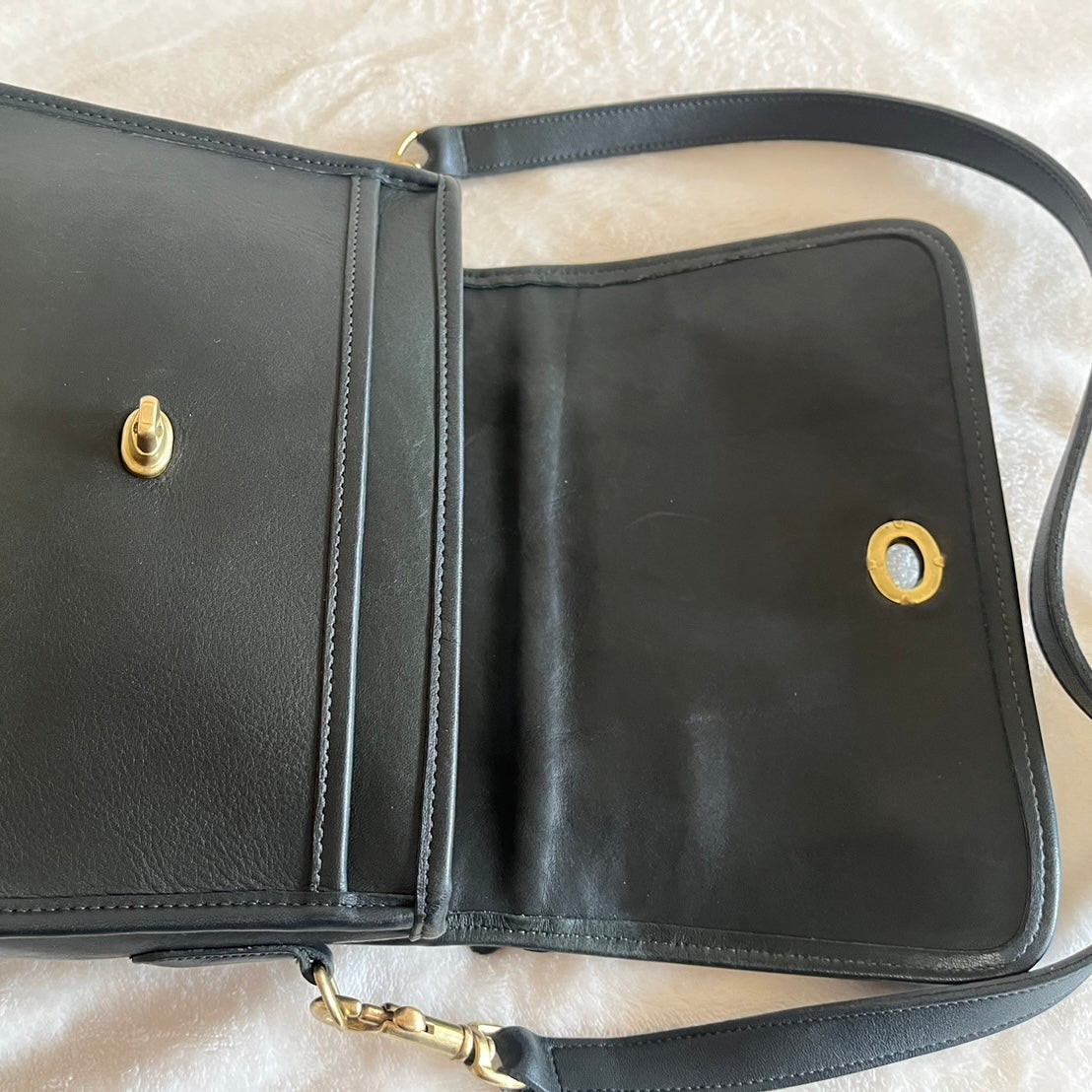 VTG Coach 9870 Bottle Green Leather Court Bag Satchel Crossbody US No Fees