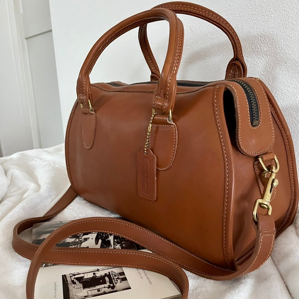 Coach 1166-300 Vintage Broadway Satchel Speedy Doctor Bag UK Tan – US No Fees
