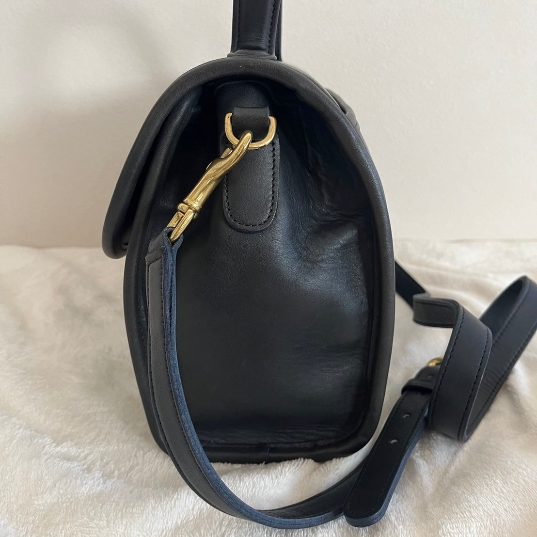 VTG Coach 9977 Navy Blue Manor Crossbody Shoulder Satchel Bag–No Extra Fees US Only