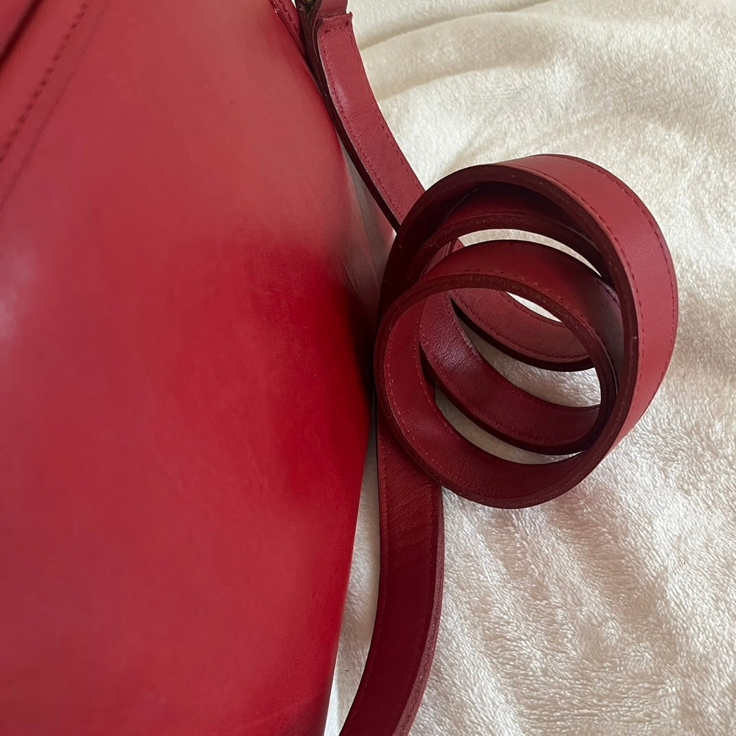 RARE Vintage Coach Court Bag 9870 RED Leather Made In USA No Fees US Only
