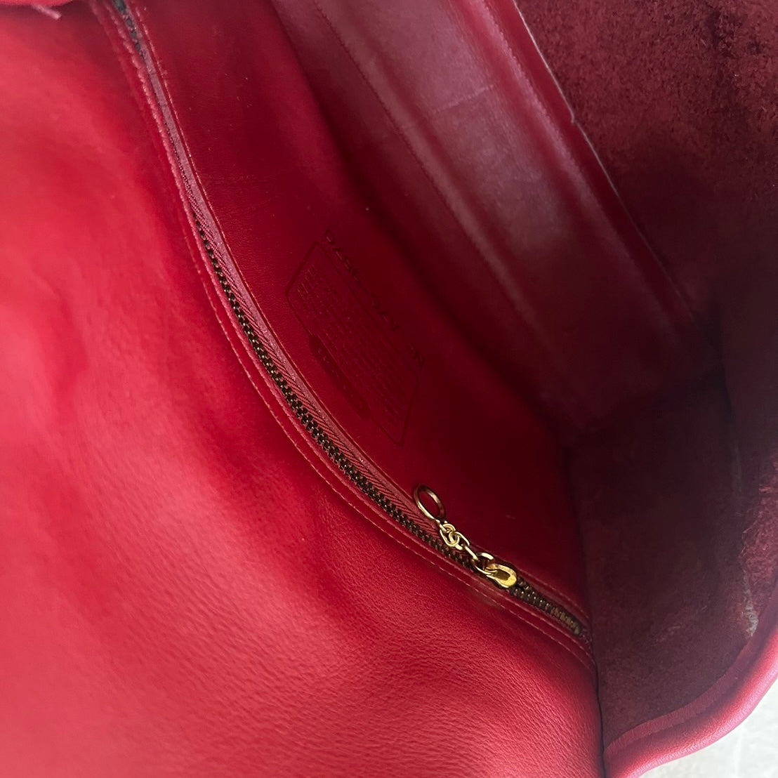 RARE Vintage Coach Court Bag 9870 RED Leather Made In USA No Fees US Only