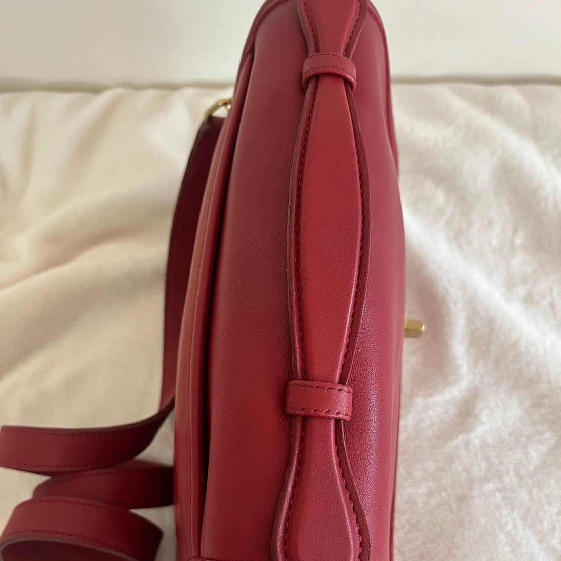 RARE Vintage Coach Court Bag 9870 RED Leather Made In USA No Fees US Only