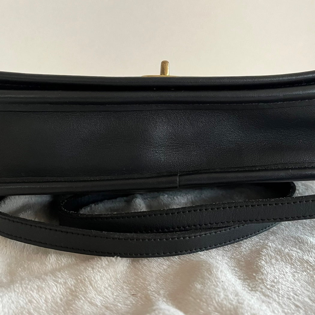 VTG Coach 9755 Black Leather Penny Pocket Crossbody Bag – No Extra Fees US Only