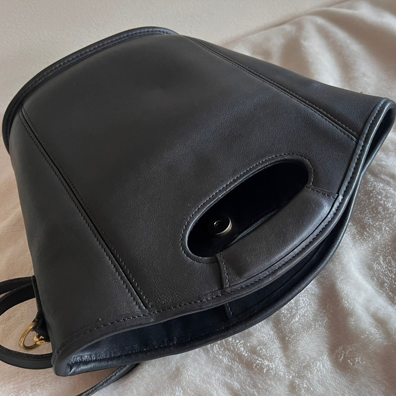 Vintage Coach 9993 Black Leather Mini Shopper Bucket Tote Bag USA – No Extra Fees US Only