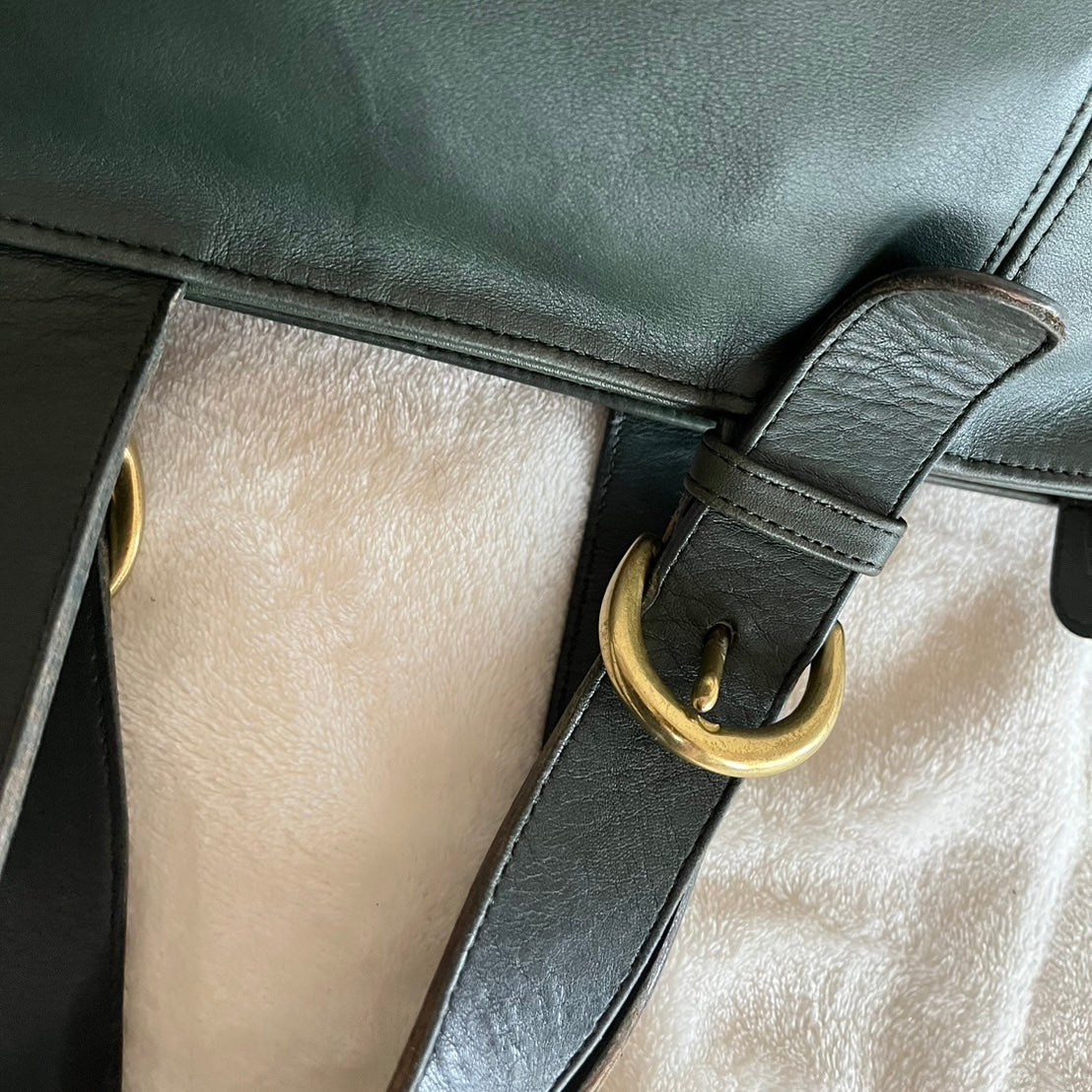 Vintage Coach 4133 Bottle Green Leather Handbag Bag USA – No Extra Fees US Only