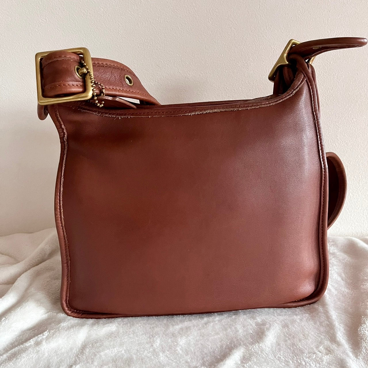 VTG Coach 9966 British Tan Leather Legacy Zip Crossbody Bag – No Fees US Only