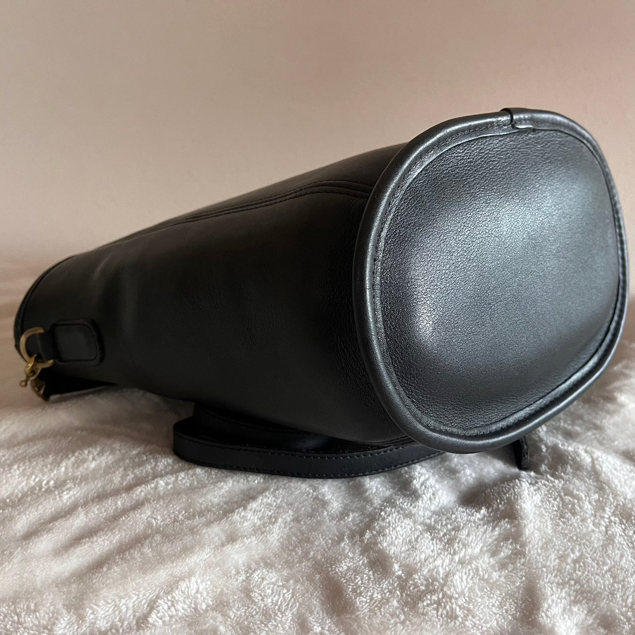 Vintage Coach 9993 Black Leather Mini Shopper Bucket Tote Bag USA – No Extra Fees US Only