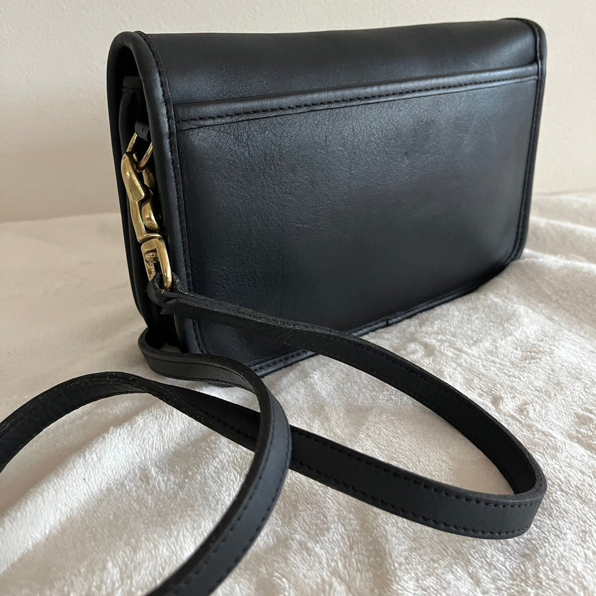 VTG Coach 9755 Black Leather Penny Pocket Crossbody Bag – No Extra Fees US Only