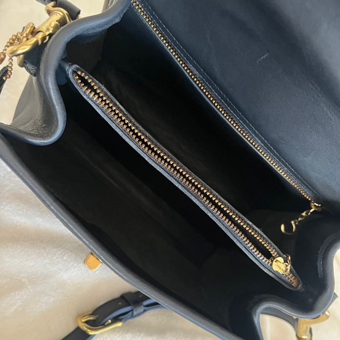 VTG Coach 9977 Navy Blue Manor Crossbody Shoulder Satchel Bag–No Extra Fees US Only