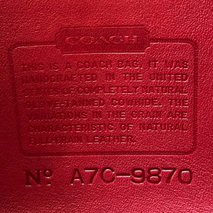 RARE Vintage Coach Court Bag 9870 RED Leather Made In USA No Fees US Only