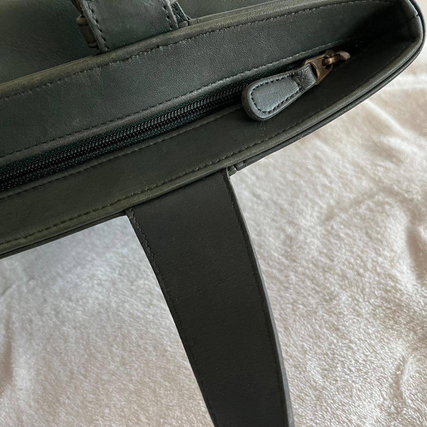 Vintage Coach 4133 Bottle Green Leather Handbag Bag USA – No Extra Fees US Only