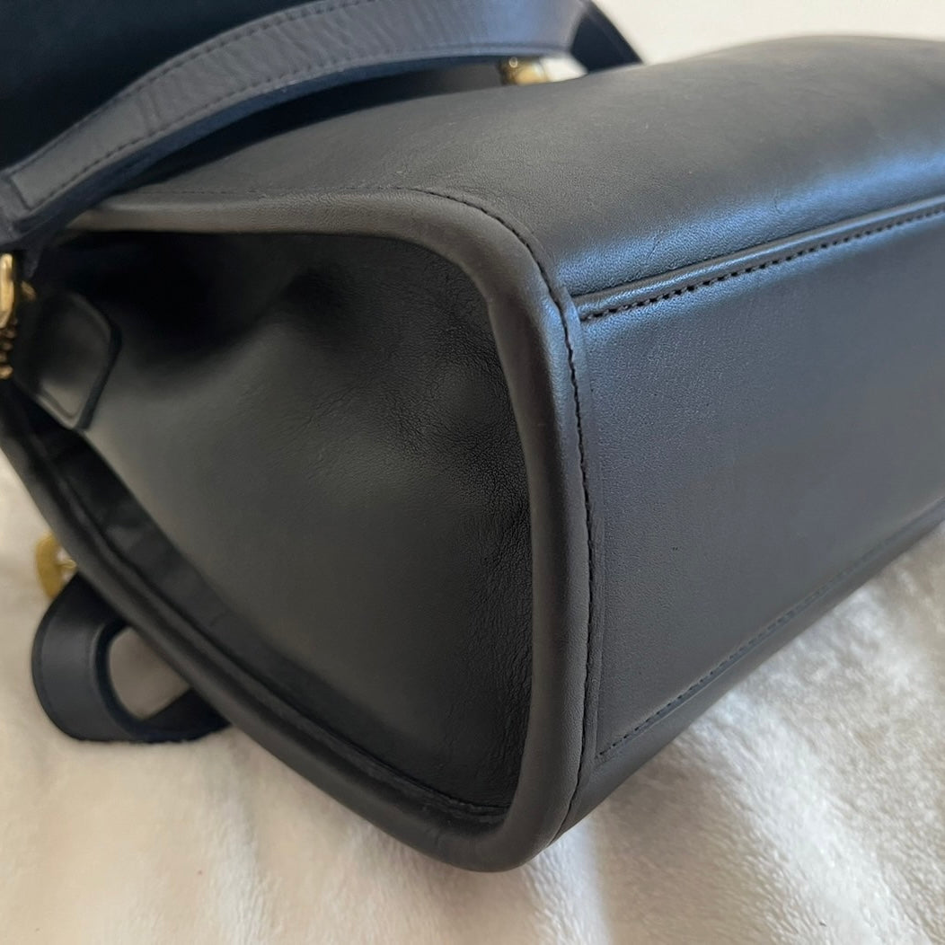 VTG Coach 9977 Navy Blue Manor Crossbody Shoulder Satchel Bag–No Extra Fees US Only