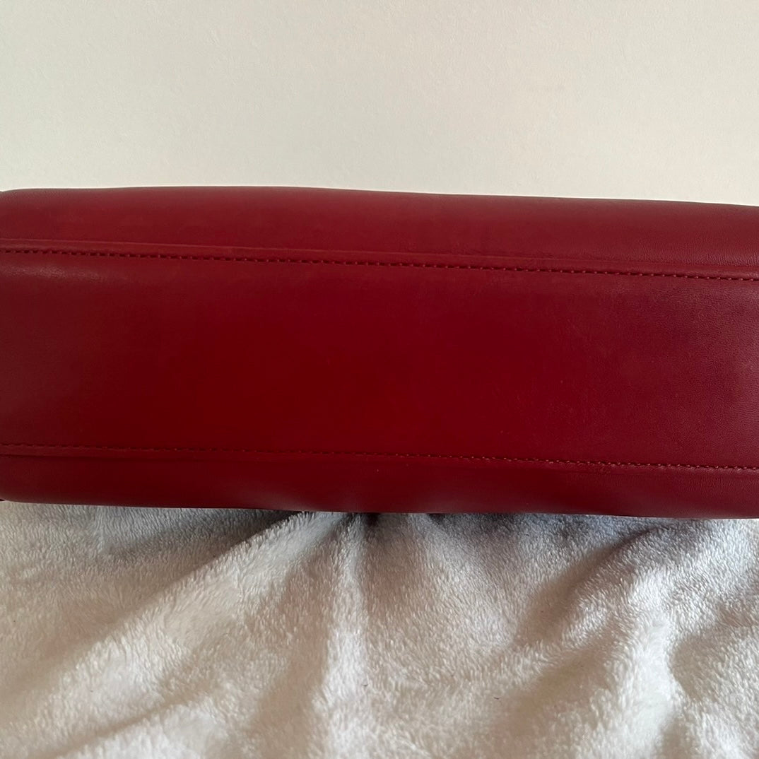 RARE Vintage Coach Court Bag 9870 RED Leather Made In USA No Fees US Only