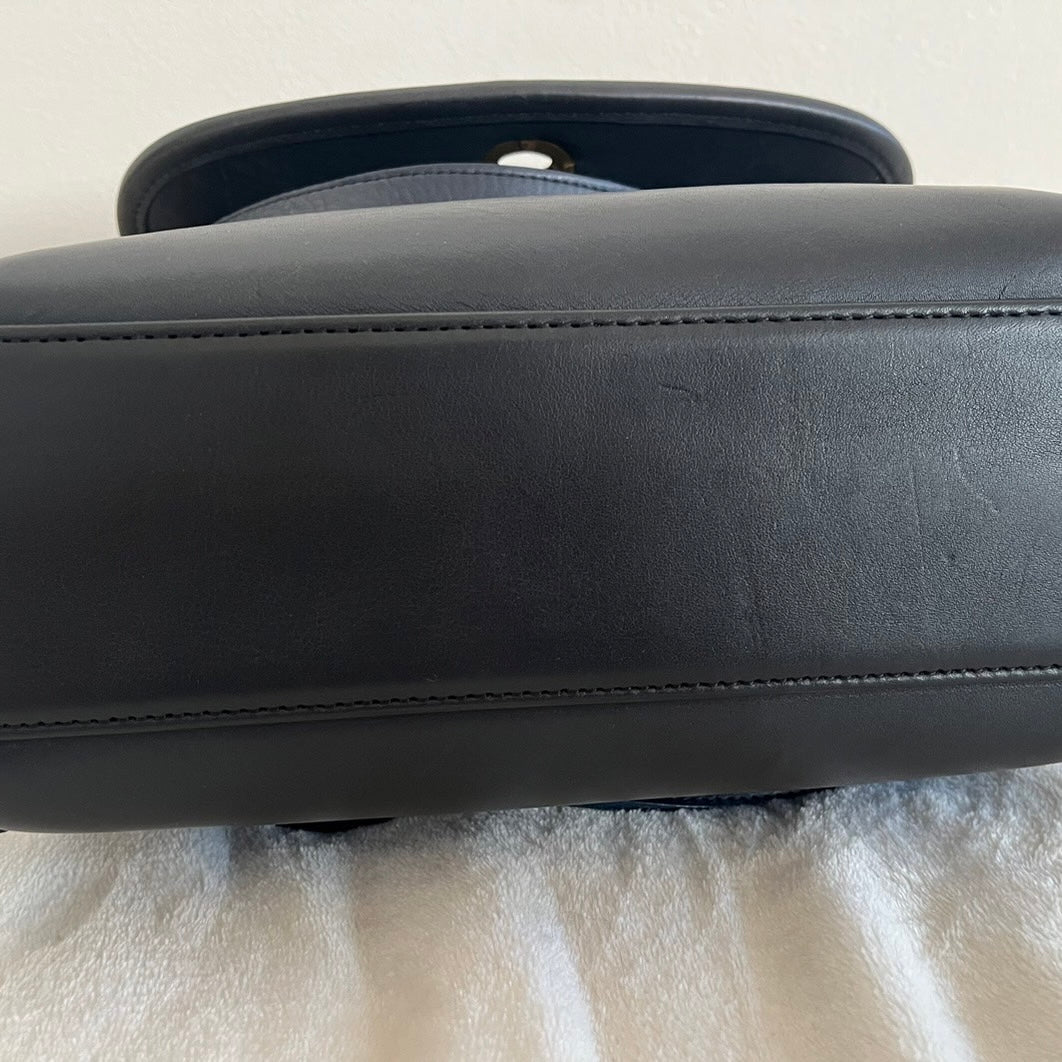 VTG Coach 9977 Navy Blue Manor Crossbody Shoulder Satchel Bag–No Extra Fees US Only
