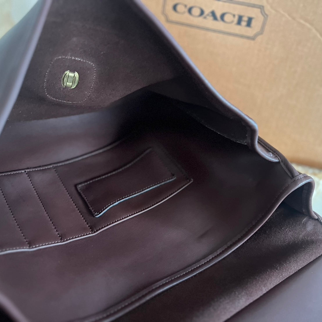 VTG Coach 5266 Pristine Beekman Mahogany Leather Briefcase–No Extra Fees US Only