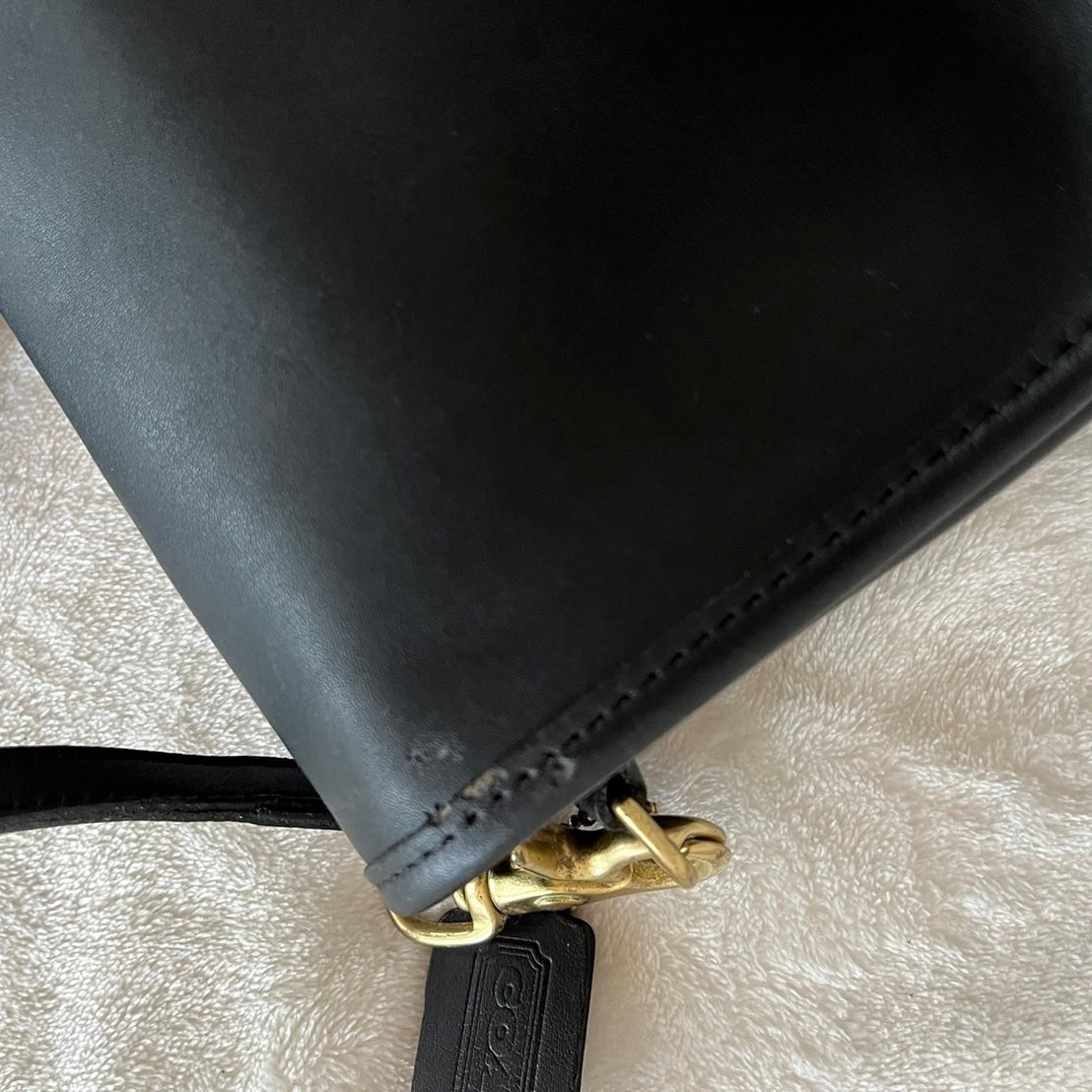 VTG Coach 9755 Black Leather Penny Pocket Crossbody Bag – No Extra Fees US Only