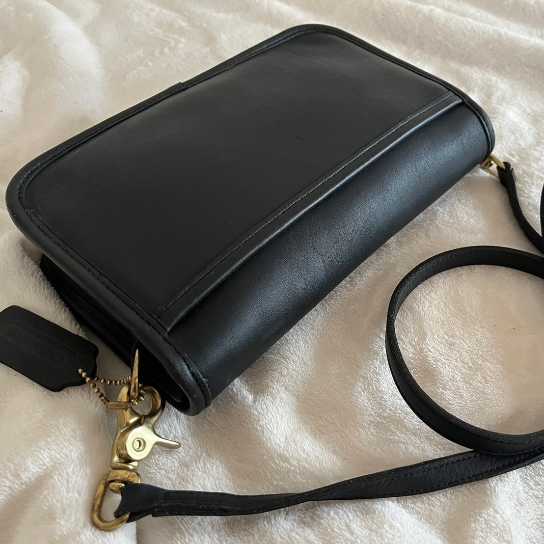VTG Coach 9755 Black Leather Penny Pocket Crossbody Bag – No Extra Fees US Only