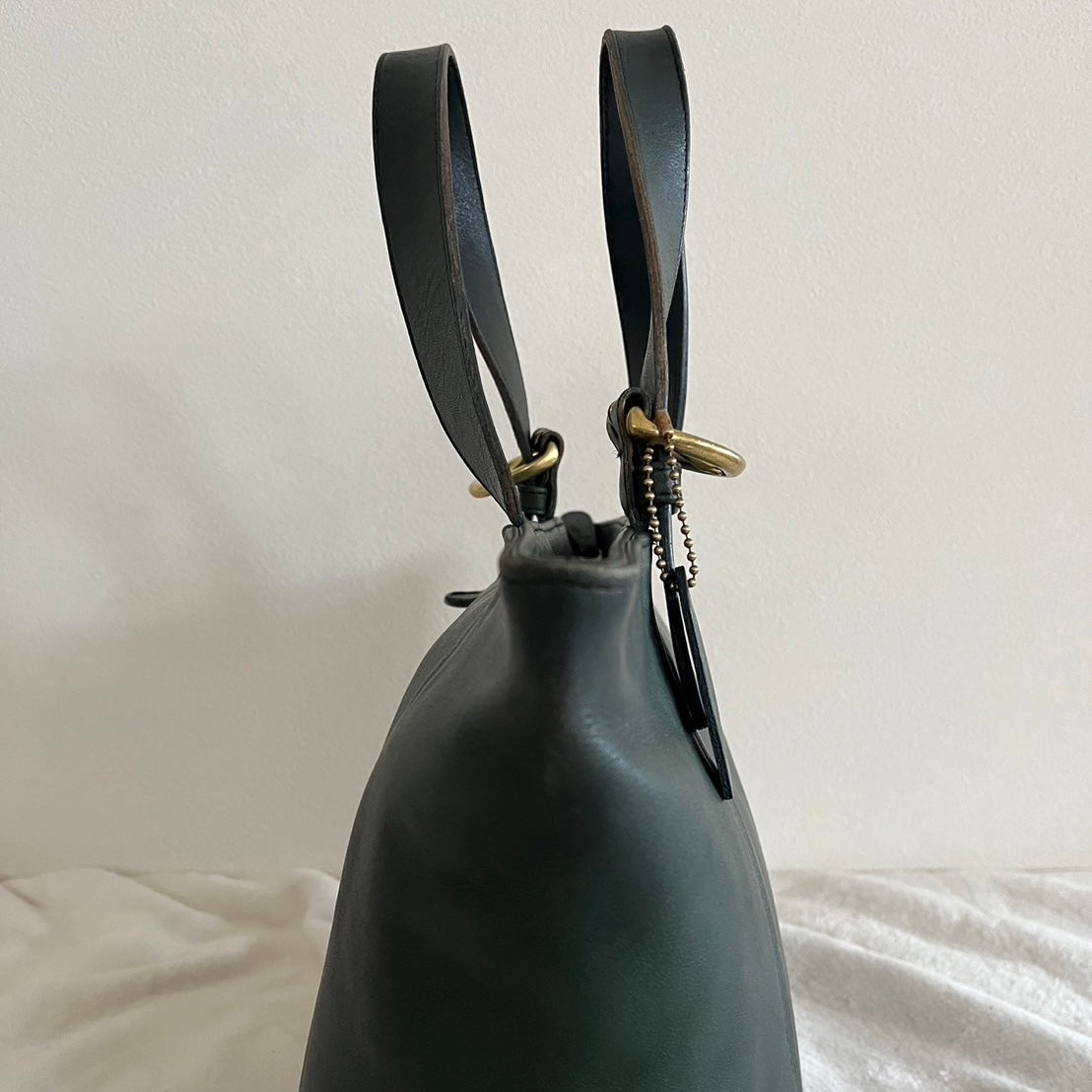 Vintage Coach 4133 Bottle Green Leather Handbag Bag USA – No Extra Fees US Only