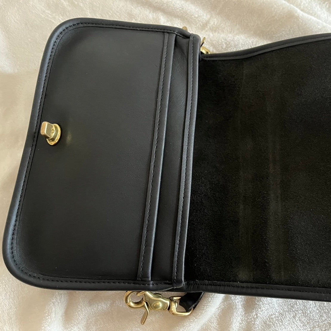 VTG Coach 9755 Black Leather Penny Pocket Crossbody Bag – No Extra Fees US Only