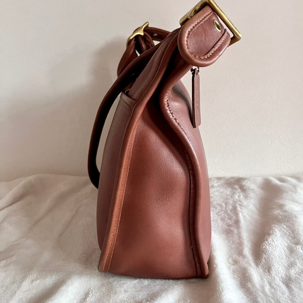 VTG Coach 9966 British Tan Leather Legacy Zip Crossbody Bag – No Fees US Only