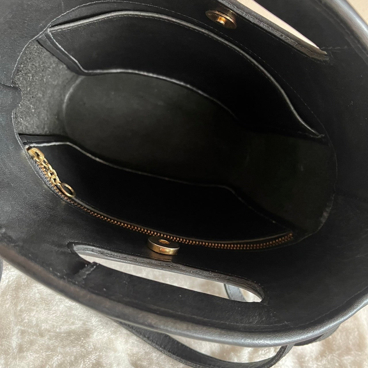 Vintage Coach 9993 Black Leather Mini Shopper Bucket Tote Bag USA – No Extra Fees US Only