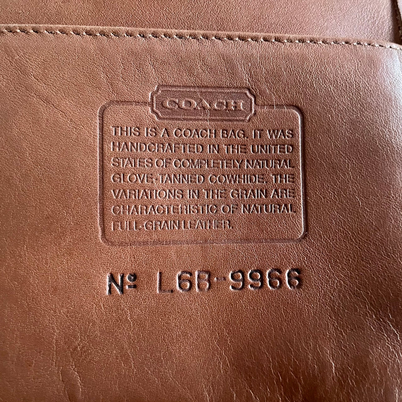 VTG Coach 9966 British Tan Leather Legacy Zip Crossbody Bag – No Fees US Only
