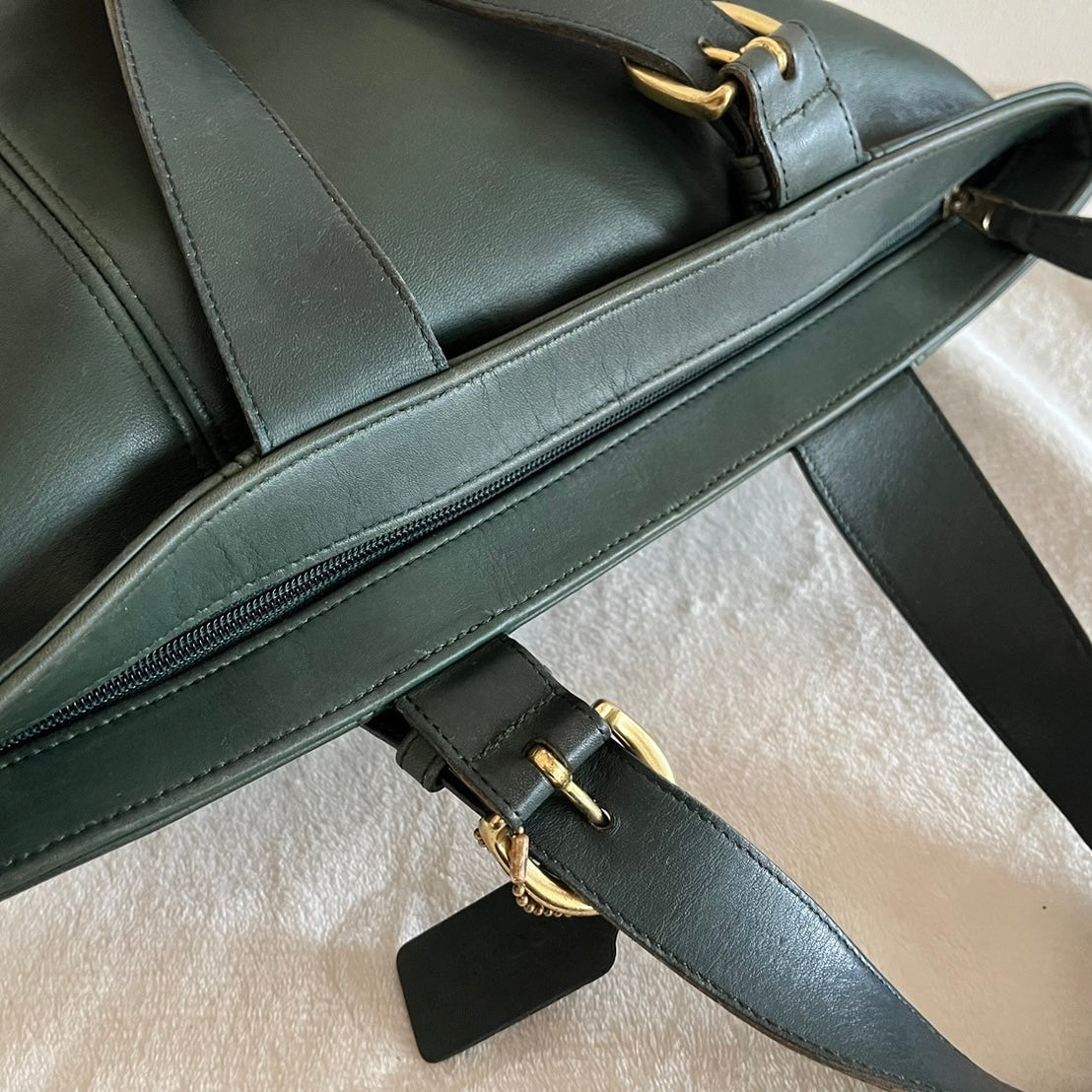 Vintage Coach 4133 Bottle Green Leather Handbag Bag USA – No Extra Fees US Only