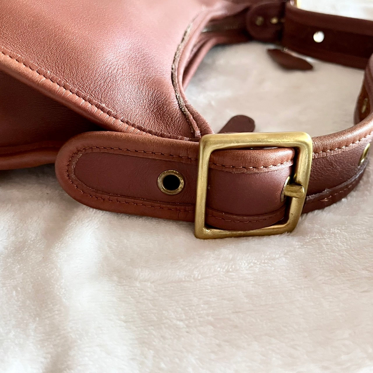 VTG Coach 9966 British Tan Leather Legacy Zip Crossbody Bag – No Fees US Only