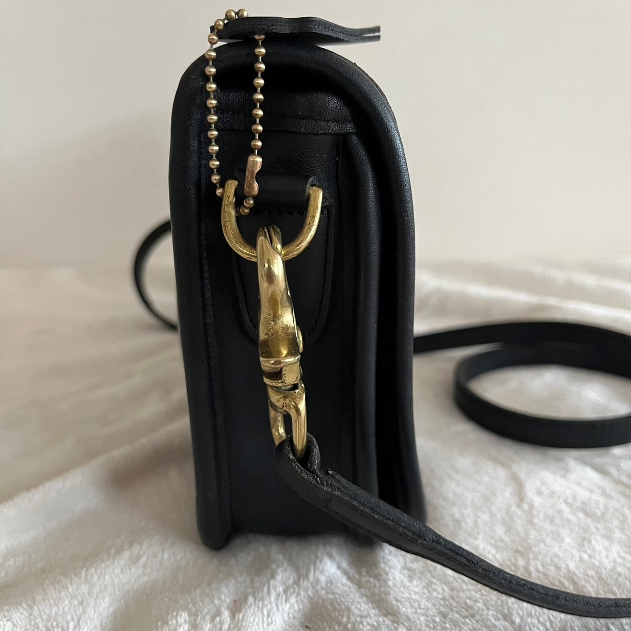 VTG Coach 9755 Black Leather Penny Pocket Crossbody Bag – No Extra Fees US Only