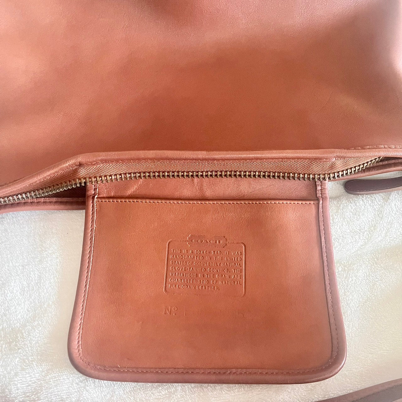 VTG Coach 9085 XL Duffle Sac British Tan Leather Shoulder Bag US No Fees