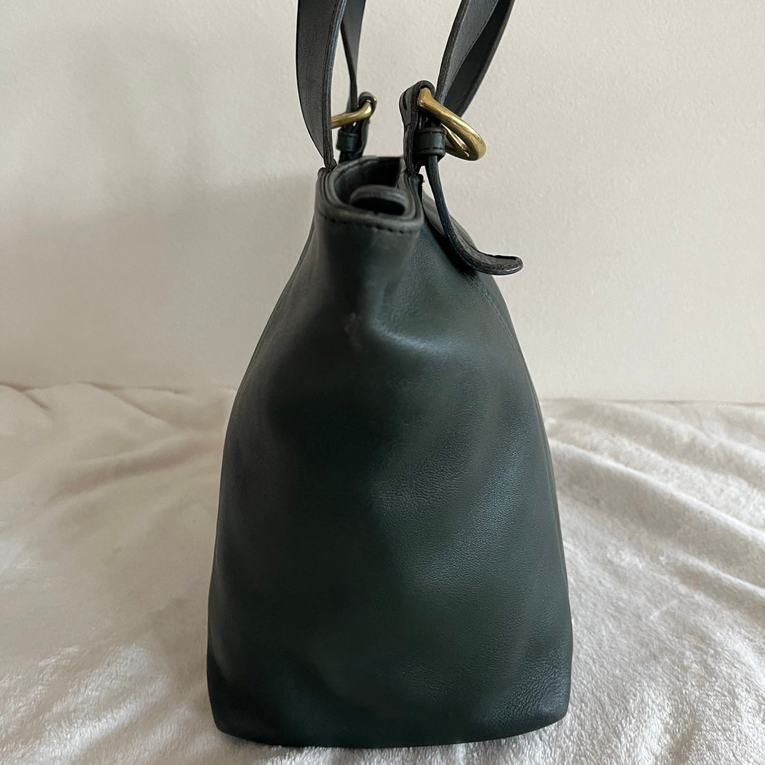 Vintage Coach 4133 Bottle Green Leather Handbag Bag USA – No Extra Fees US Only