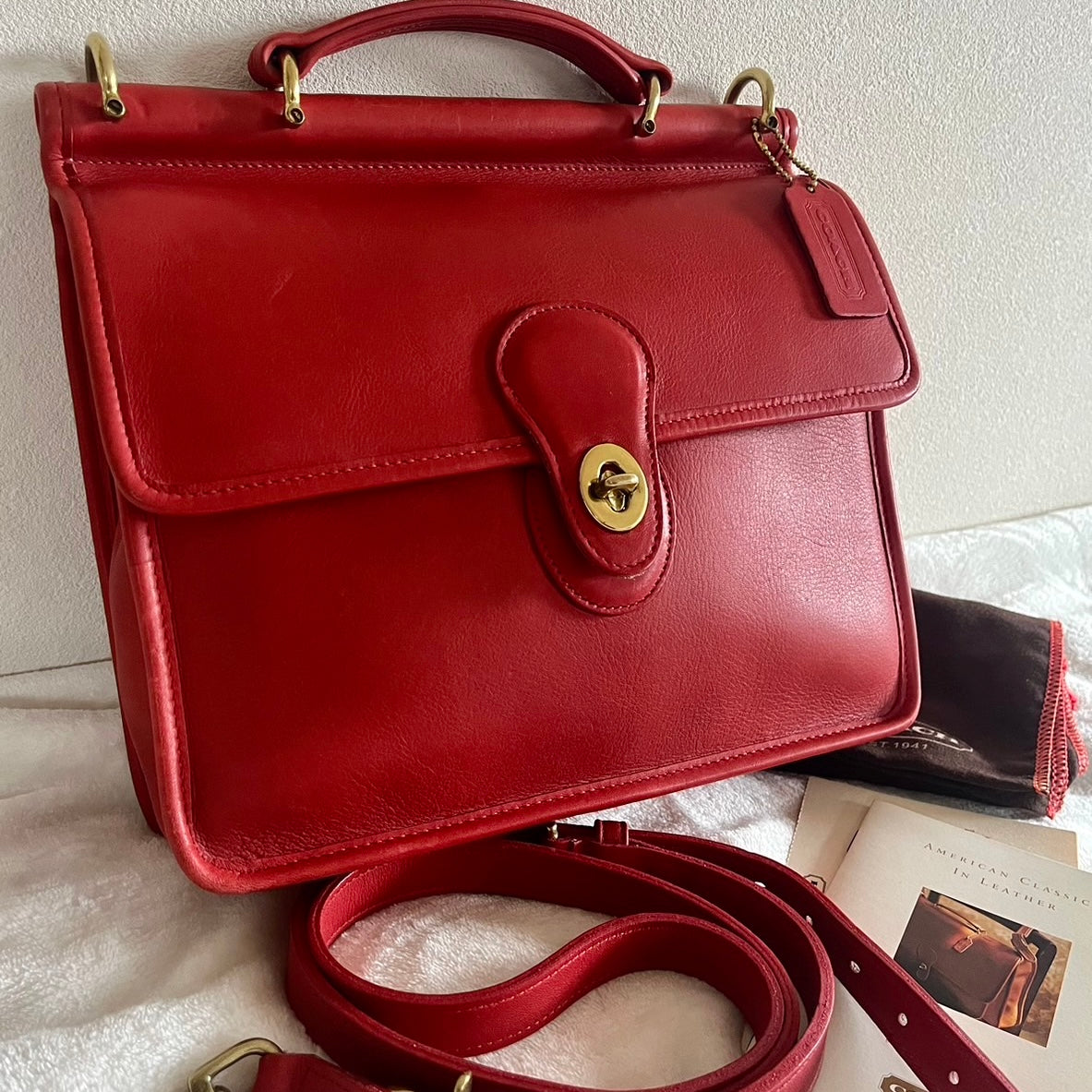 VTG Coach 9927 Red WILLIS Shoulder Bag – All Duties & Taxes Included (US Only)