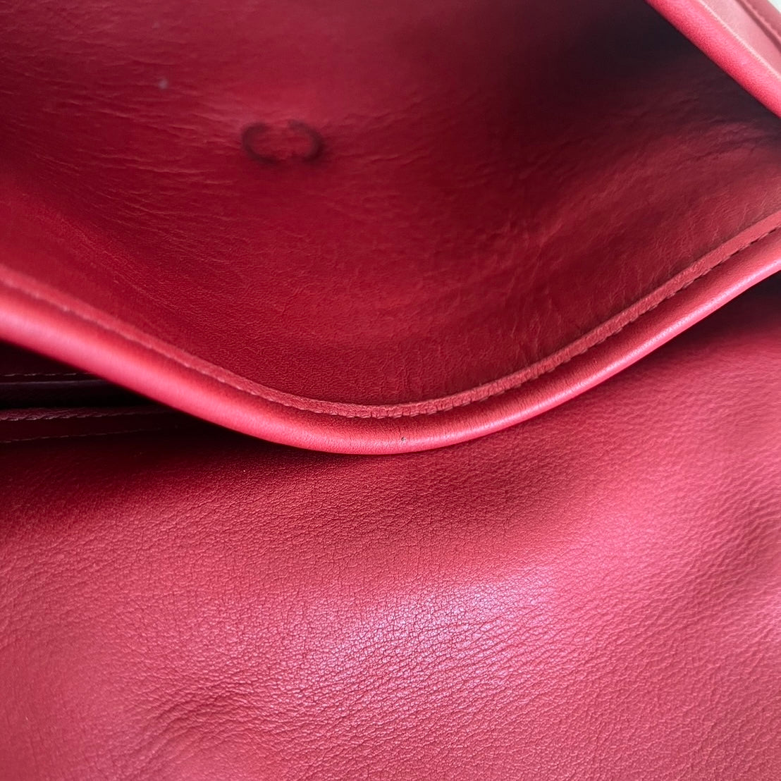 RARE Vintage Coach Court Bag 9870 RED Leather Made In USA No Fees US Only