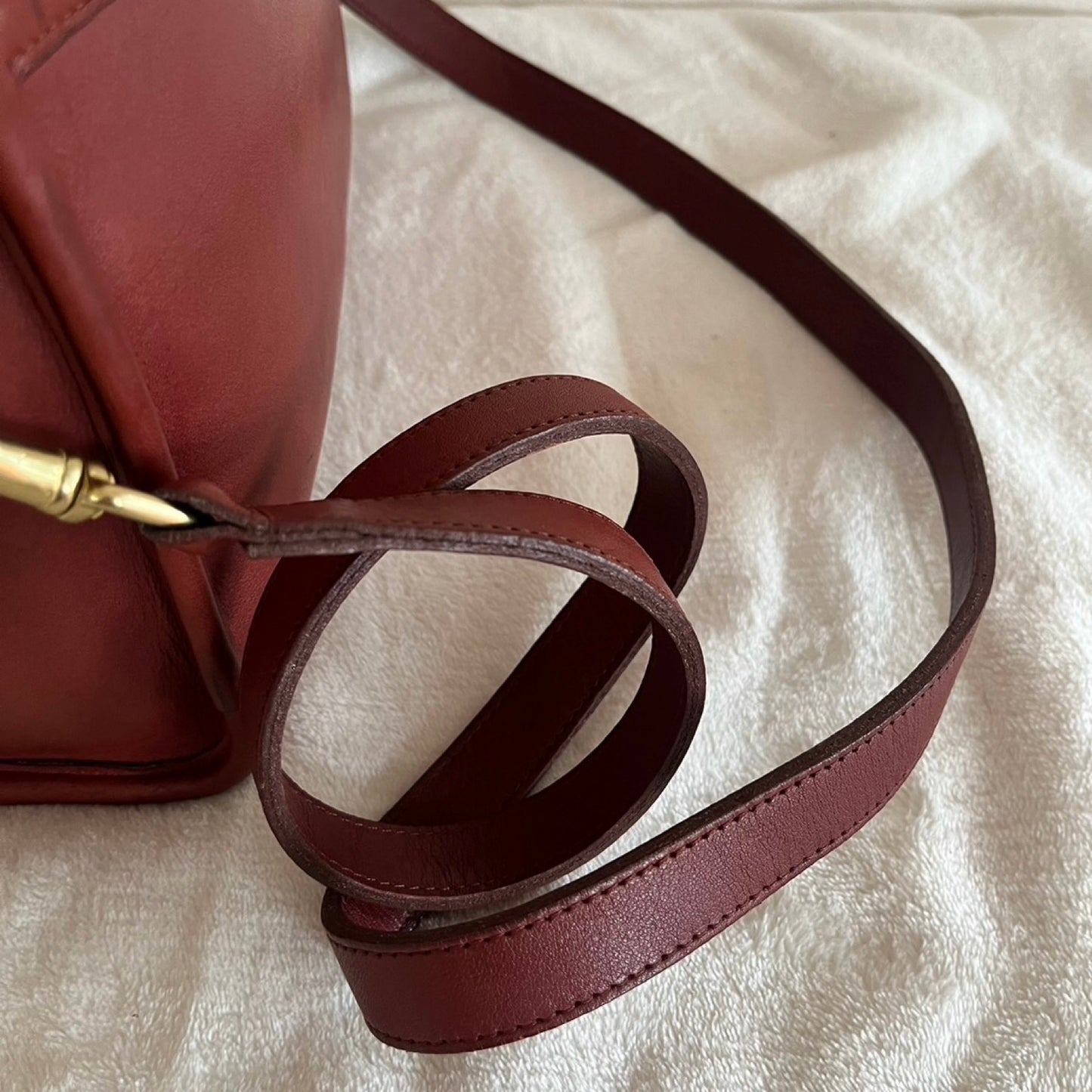 RARE Vintage Coach Court Bag 9870 Burgundy Leather Made In USA No Fees US Only