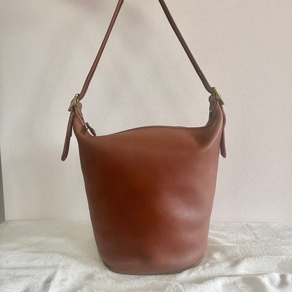 VTG Coach 9085 XL Duffle Sac British Tan Leather Shoulder Bag US No Fees