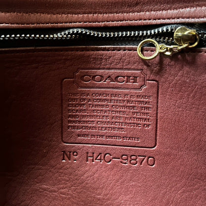 RARE Vintage Coach Court Bag 9870 Burgundy Leather Made In USA No Fees US Only