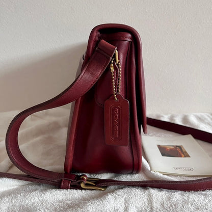 VTG Coach 9790 Rare Burgundy Leather City Crossbody Bag USA – No Fees US Only