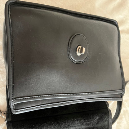 VTG Coach 9927 Black Willis Crossbody Satchel Silver–No Extra Fees US Only