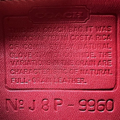 VTG Coach 9960 Red Leather Turnlock Drawstring Backpack – No Extra Fees US Only