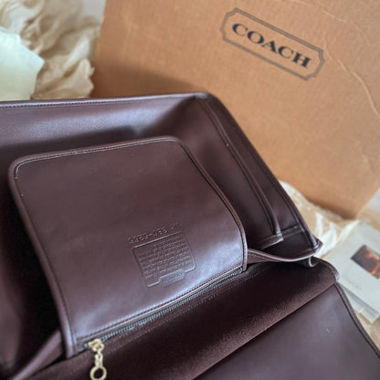 VTG Coach 5266 Pristine Beekman Mahogany Leather Briefcase–No Extra Fees US Only