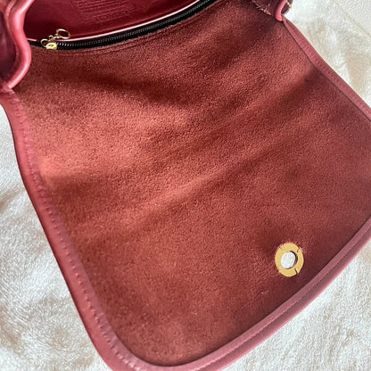 VTG Coach 9790 Rare Burgundy Leather City Crossbody Bag USA – No Fees US Only