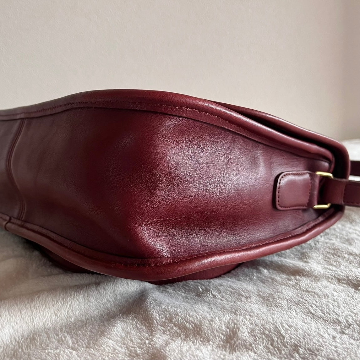 VTG Coach 9790 Rare Burgundy Leather City Crossbody Bag USA – No Fees US Only