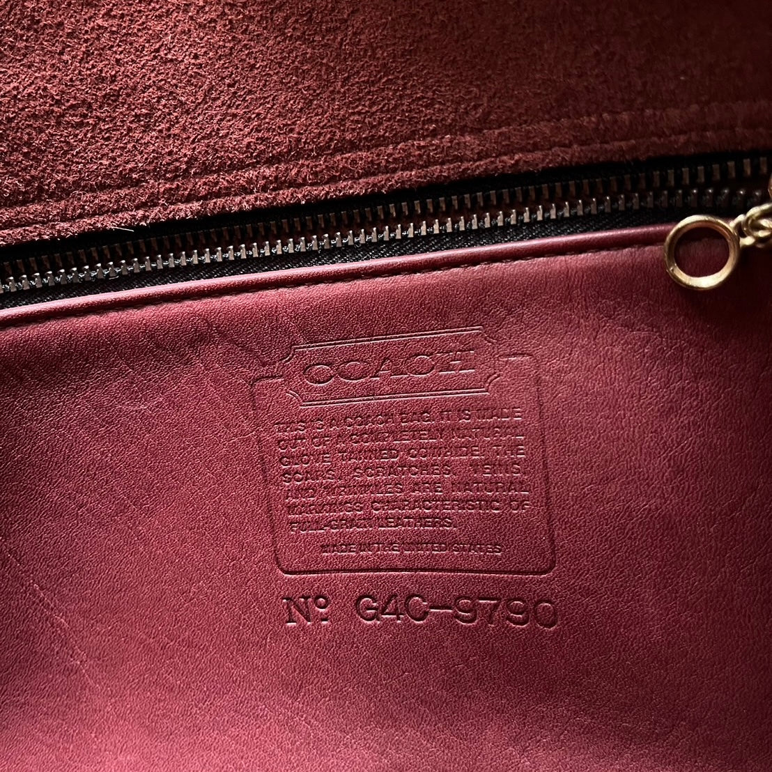 VTG Coach 9790 Rare Burgundy Leather City Crossbody Bag USA – No Fees US Only