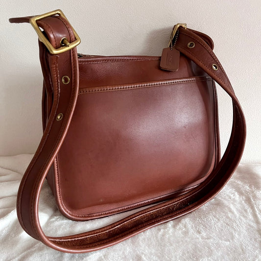 VTG Coach 9966 British Tan Leather Legacy Zip Crossbody Bag – No Fees US Only