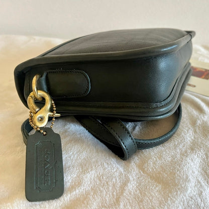 VTG Coach 9755 Green Leather Penny Pocket Purse Crossbody-No Extra Fees US Only