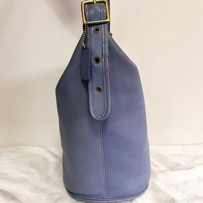 Vintage Coach 9085 Periwinkle Leather Duffle Sac Shoulder Bag - No Fees, US Only